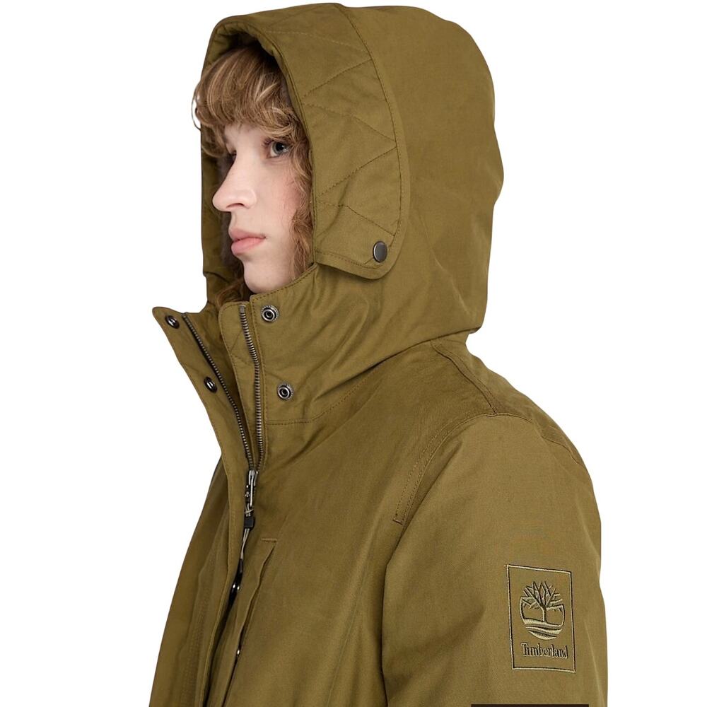 Timberland Women's Waterproof Parka - Size: Medium - Olive Green